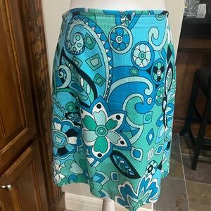 Floral Blue and Green Skirt